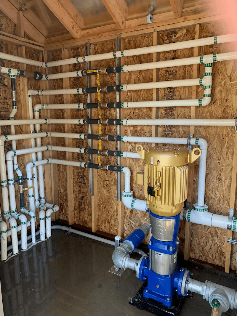 Municipal water system installation